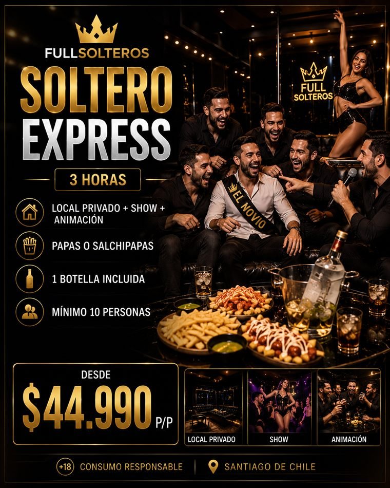 Plan Soltero Express despedida de soltero Santiago
